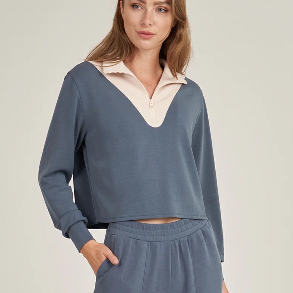 Sincerely Jules Luxe Half Zip Pullover Sweatshirt Women’s Large